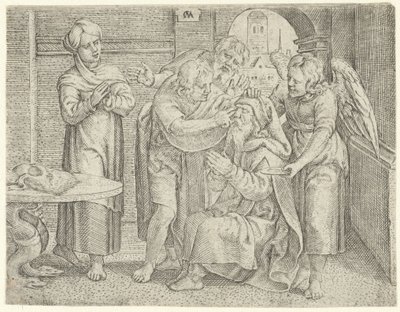 Uzdravení Tobita Historie Tobiáše (název série) od Cornelis Massijs