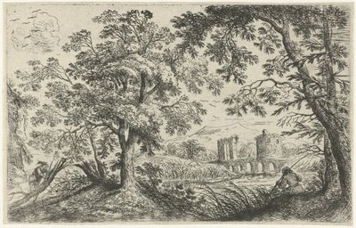 Krajina s rybářem od Cornelis Matthieu