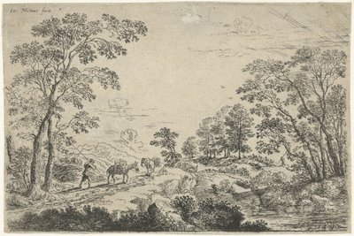 Krajina s řidičem mezka od Cornelis Matthieu