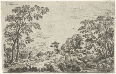 Krajina s řidičem mezka od Cornelis Matthieu
