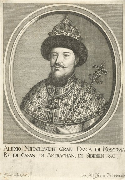 Portrét ruského cara Alexise I. Michajloviče 1629-1676, 1670 od Cornelis Meyssens