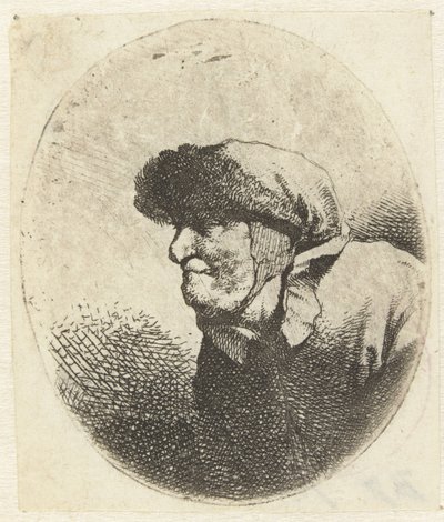 Busta staré ženy z profilu od Cornelis Pietersz. Bega