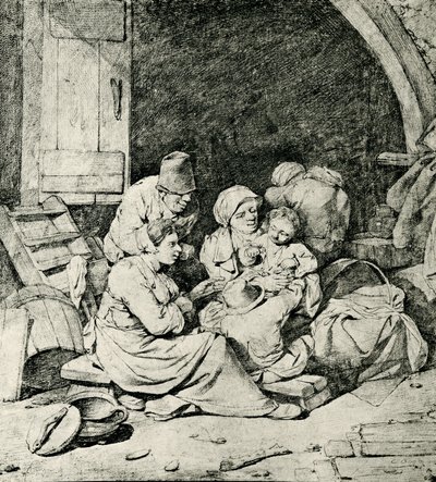 Rodina holandských farmářů od Cornelis Pietersz Bega