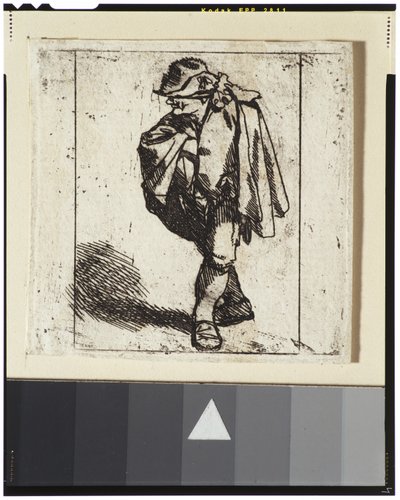 Muž s jednou rukou vraženou do jeho kabátce od Cornelis Pietersz Bega