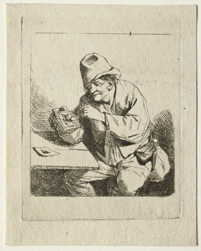 Rolník zapalující dýmku od Cornelis Pietersz Bega