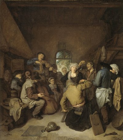 Rolníci tvoří hudbu a tanec od Cornelis Pietersz. Bega