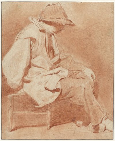 Sedící muž v čepici, levou ruku na koleni, otočenou doprava od Cornelis Pietersz. Bega