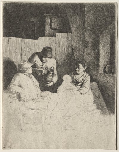Matka sedí v hostinci od Cornelis Pietersz Bega