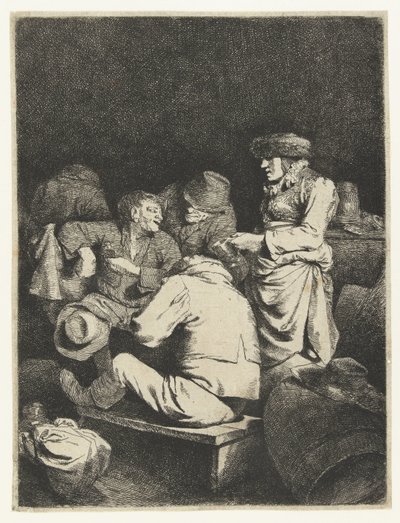 Majitelka a společnost v hostinci od Cornelis Pietersz. Bega