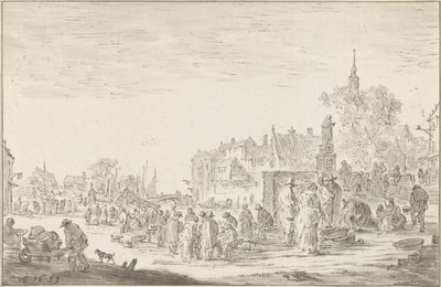 rybí trh od Cornelis Ploos van Amstel (signed by artist)