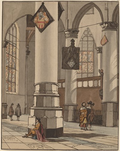 Interiér kostela od Cornelis Ploos van Amstel