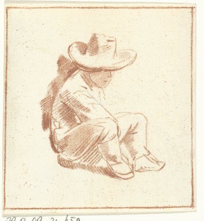 sedící chlapec od Cornelis Ploos van Amstel