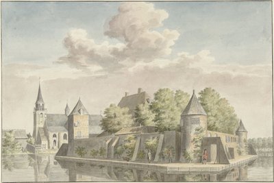 Hof van Putten a kostel Geervliet od Cornelis Pronk (possibly)