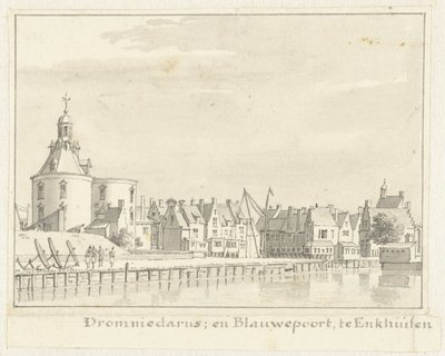 Drommedarové a Blauwepoort v Enkhuizenu od Cornelis Pronk