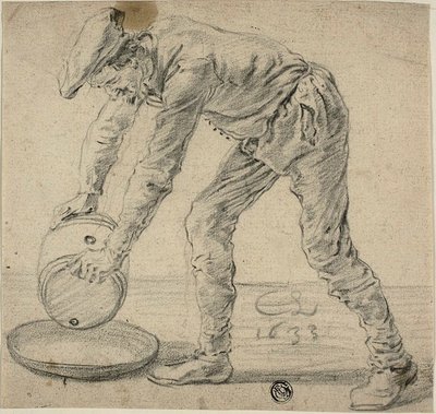 Muž se soudkem od Cornelis Saftleven