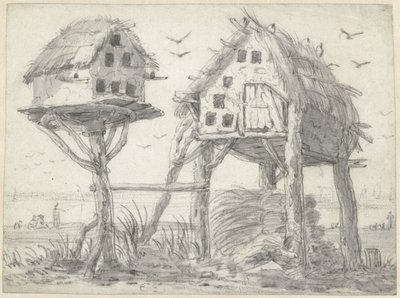 Dva holubníky od Cornelis Saftleven