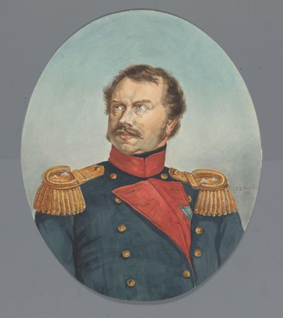 Portrét vévody Saxen-Weimar od Cornelis Sebille Roos (tekenaar) (signed by artist)