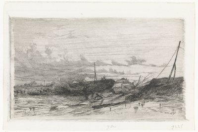 Prolomení hráze v Arnhemu, 1855 od Cornelis Springer