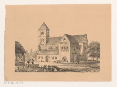 Kostel dvanáctého století Církevní budova z 12. století od Cornelis Springer