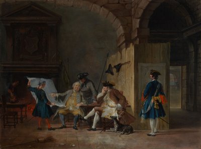 Strážnice s důstojníky od Cornelis Troost