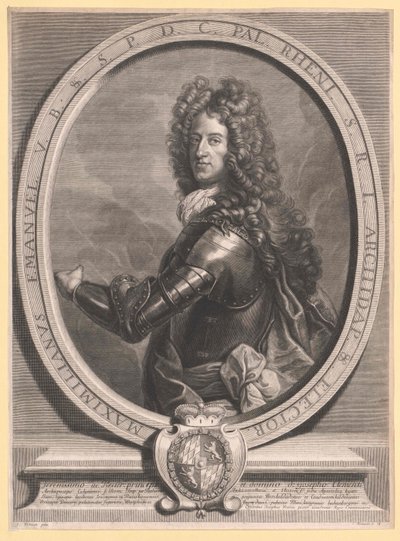 Bavorský kurfiřt Maxmilián II Immanuel (rytina) od Cornelis Vermeulen