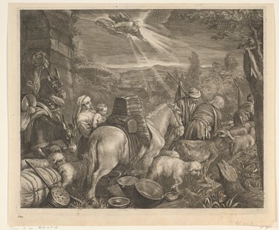 Abraham opouští Háran Chelations (název série) od Cornelis Visscher (II)