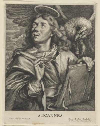 Evangelista Jan S. IOANNES (titul na předmětu) Vier Evangelisten (název série) od Cornelis Visscher (II)