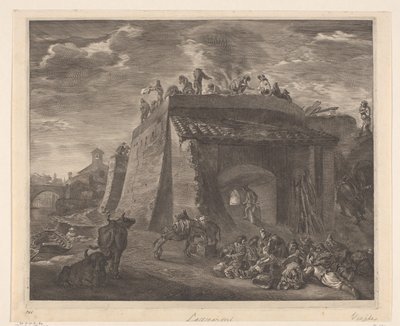 Grote kalkoven Chelations (název série) od Cornelis Visscher (II)