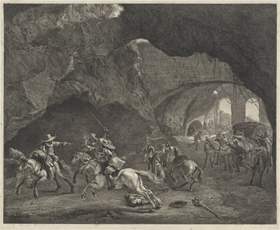 Střelba při loupeži od Cornelis Visscher (II)