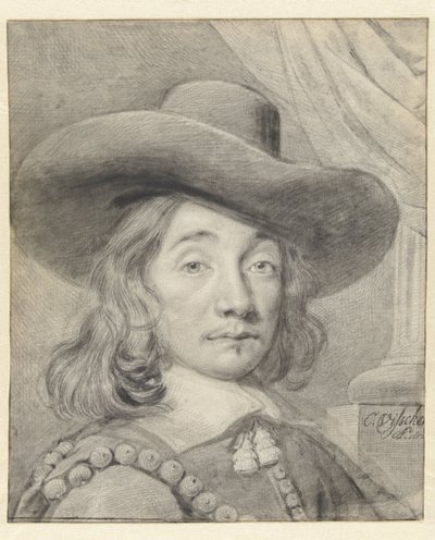 Autoportrét s kloboukem od Cornelis Visscher (II)