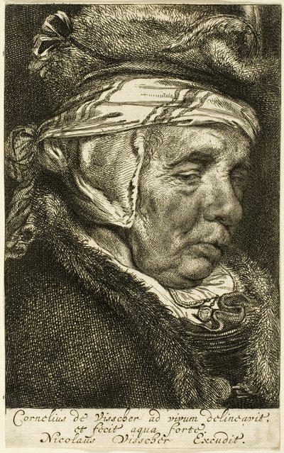 Hlava staré ženy (tzv. portrét Visscherovy matky) od Cornelis Visscher