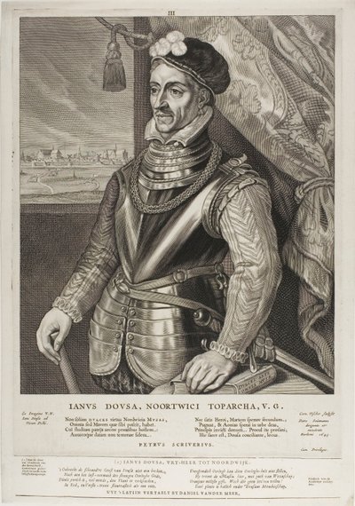 Jan van der Does, deska 3 od Quatuor Personae od Cornelis Visscher