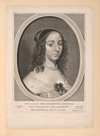 Louise Henrietta, princezna Oranžská Nassau, z knihy Devět portrétů od Cornelis Visscher