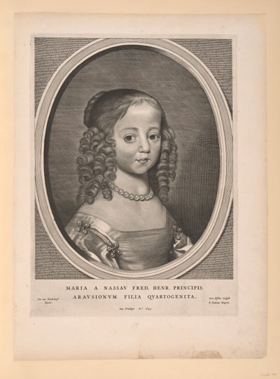 Marie, princezna Oranžská Nassau, z knihy Devět portrétů od Cornelis Visscher