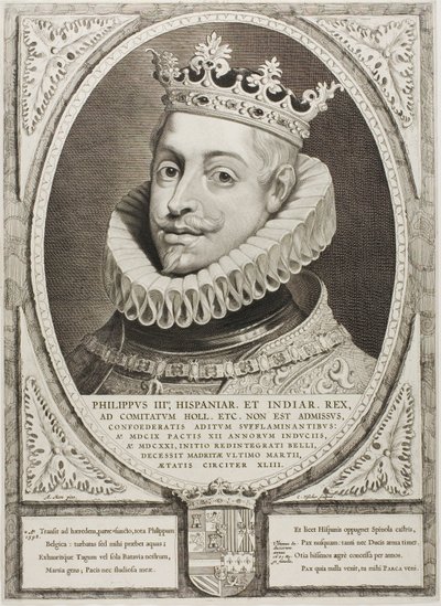 Filip III., král španělský, z Principes Hollandiae, Zelandiae, et Frisiae od Cornelis Visscher