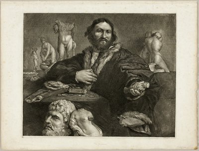 Portrét Andrey Odoniho z kabinetu Reynsta; Cabinet Reynst: Rytiny různých obrázků namalovaných slavnými umělci od Cornelis Visscher