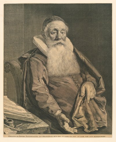 Portrét Gellia de Bouma od Cornelis Visscher