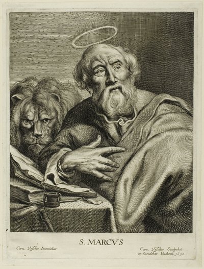 Svatý Marek, ze Čtyř evangelistů od Cornelis Visscher