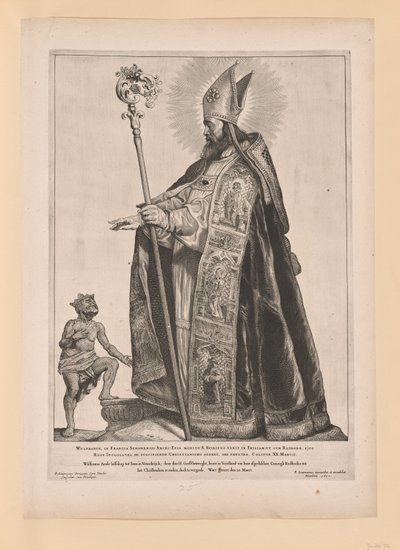 Svatý Swithbert, z knihy Svatí severního a jižního Nizozemí od Cornelis Visscher
