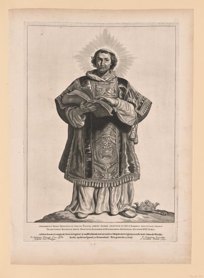 Svatý Werenfridus, z knihy Svatí severního a jižního Nizozemí od Cornelis Visscher