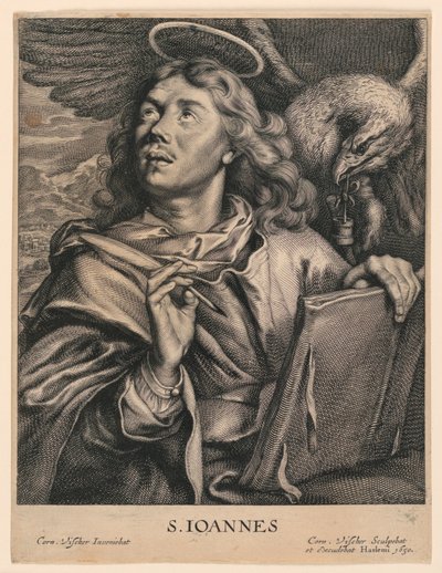 Svatý Jan Evangelista (S. Ioannes) od Cornelis Visscher