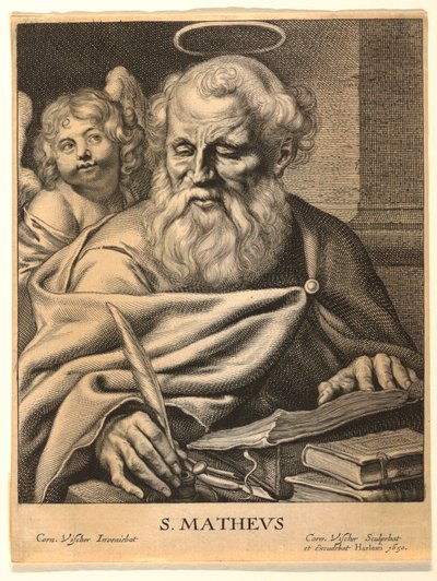 Svatý. Matthew (S. Mathevs) od Cornelis Visscher
