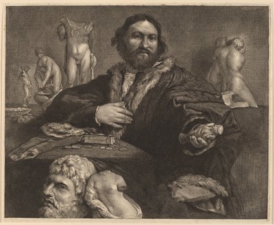 Andrea Odoni od Cornelis Visscher after Lorenzo Lotto
