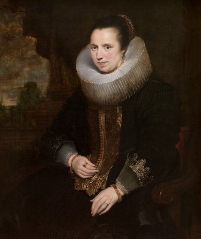 Elisabeth Hoegaerts (olej na plátně) (pár k 471109) od Cornelis de (attr. to) Vos