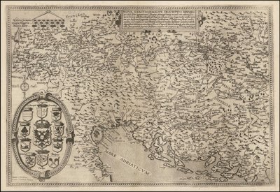 Mapa Dunaje z roku 1593 od Cornelise de Jodeho od Cornelis de Jode