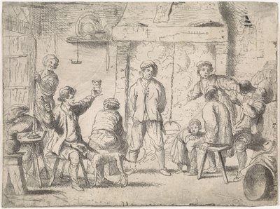 Farmáři v hostinci Žánrové scény (název seriálu) od Cornelis de Wael
