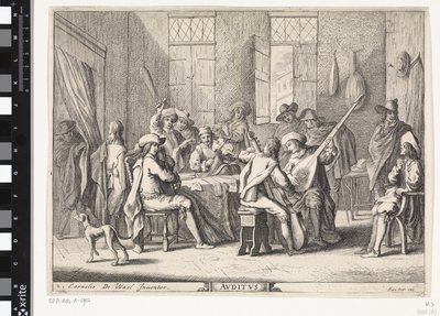 sluch Avditvs (název na objektu) Pět smyslů (název série) od Cornelis de Wael