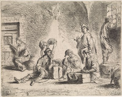 Vězni v žaláři Žánrové scény (název seriálu) od Cornelis de Wael