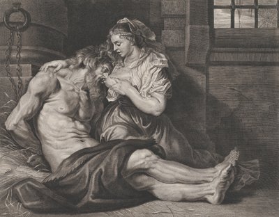 Cimon a Pero, ca. 1650-80. od Cornelis van Caukercken