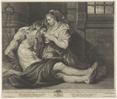 Cimon in Pero (Caritas Romana) od Cornelis van Caukercken